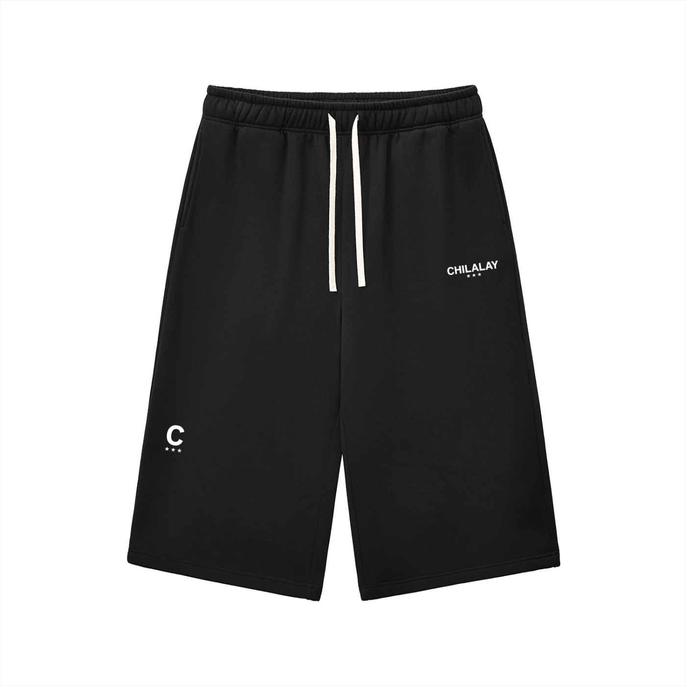 Chilalay logo Three-quarter Sweatpants - Black