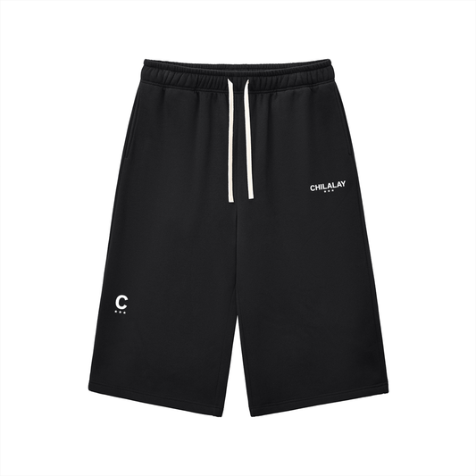 Chilalay logo Three-quarter Sweatpants - Black